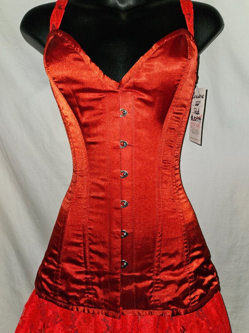 NWT XS/22" LONG LINE CONCUBINE STEEL BONED HIGH END CORSET ELEGANT RETRO